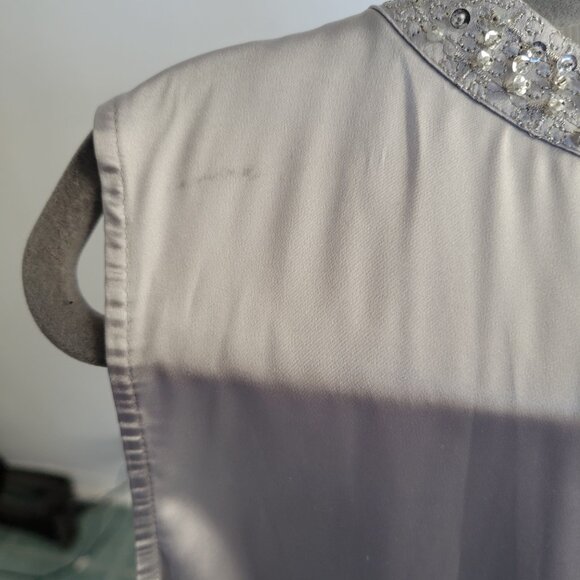 CHICO’s TOP BEADED LILO SILVER MEDALLION JACKET W/Silver Tunic (Size: 2) - Picture 15 of 16
